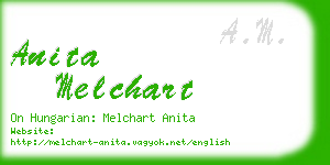 anita melchart business card